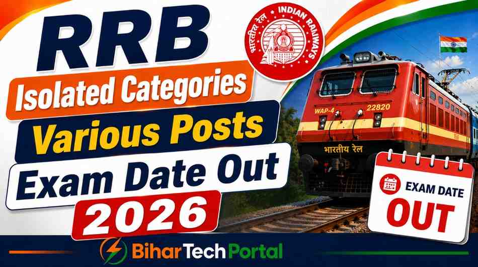 RRB Isolated Categories Various Posts Exam Date Out 2026