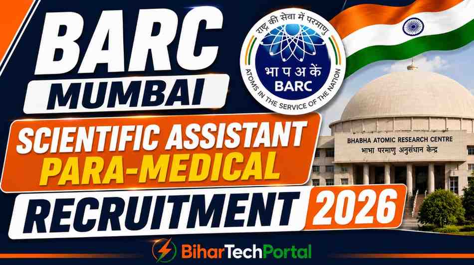 BARC Mumbai Scientific Assistant Para-Medical Recruitment 2026