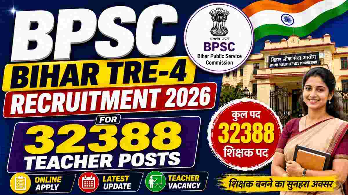 Bihar BPSC TRE 4.0 Teacher Recruitment 2026 Apply Online for 32,388 Posts